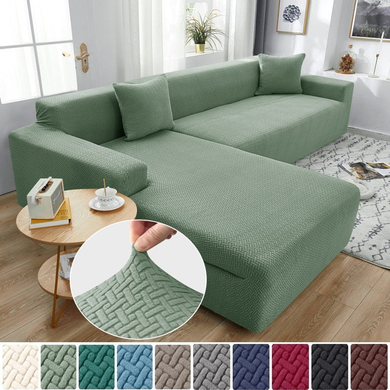 Stretch Sofa Slipcover Spandex Elastic Sectional Sofas Covers for Livi ...
