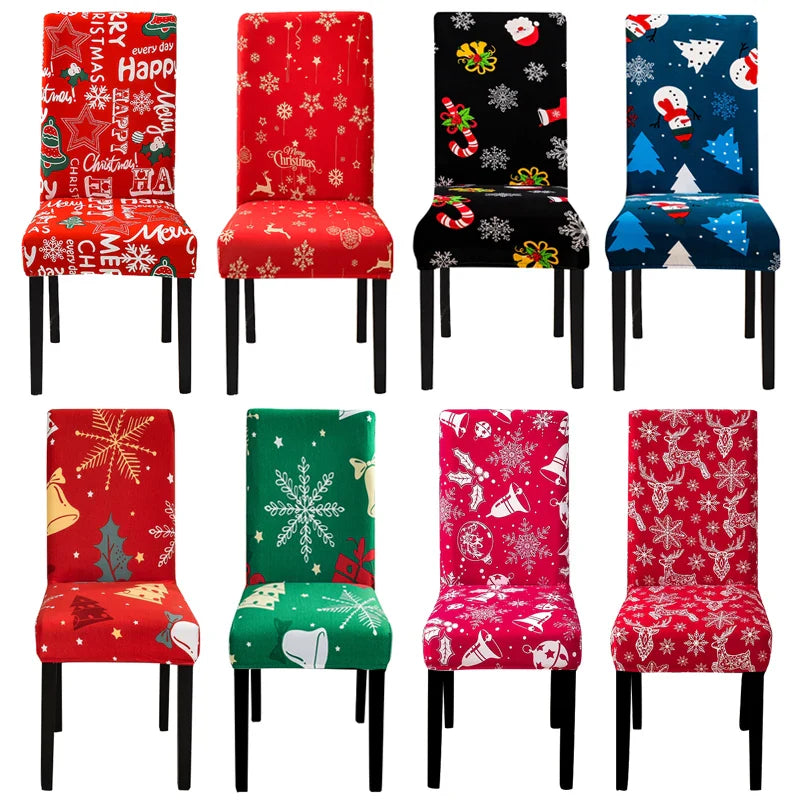 In UK Get Festive with Stretch Christmas Chair Covers !