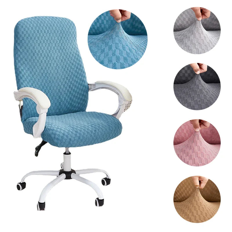 Elastic Office Chair Covers Non-Slip Computer Chair Slipcover Stretch Rotatable Chair Seat Case