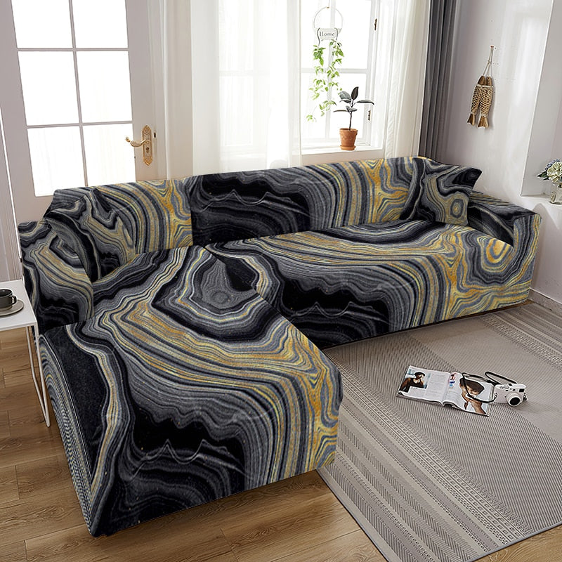 Transform Your Living Room with a Leaf Print L Shaped Sofa Cover In Nottingham