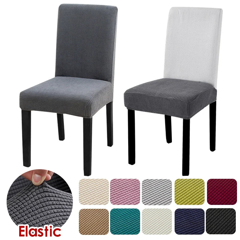 Jacquard Chair Cover Seat Slipcovers Stretch Elastic Corn Kernel Fabric Chair Seat Covers