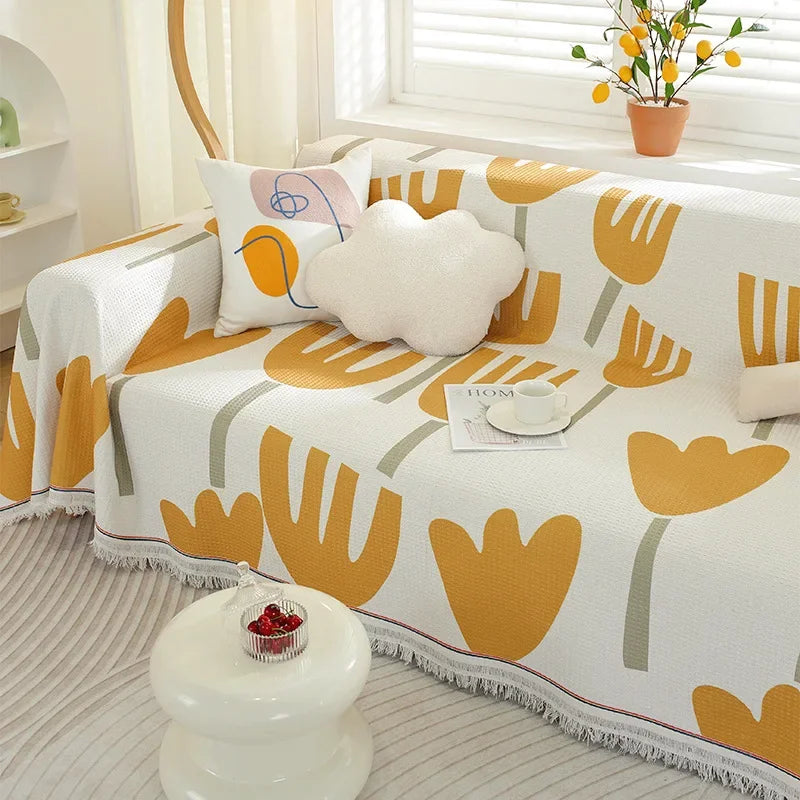 Upgrade your living room with a Nordic Style Full Cover Sofa Throw Covers Blanket