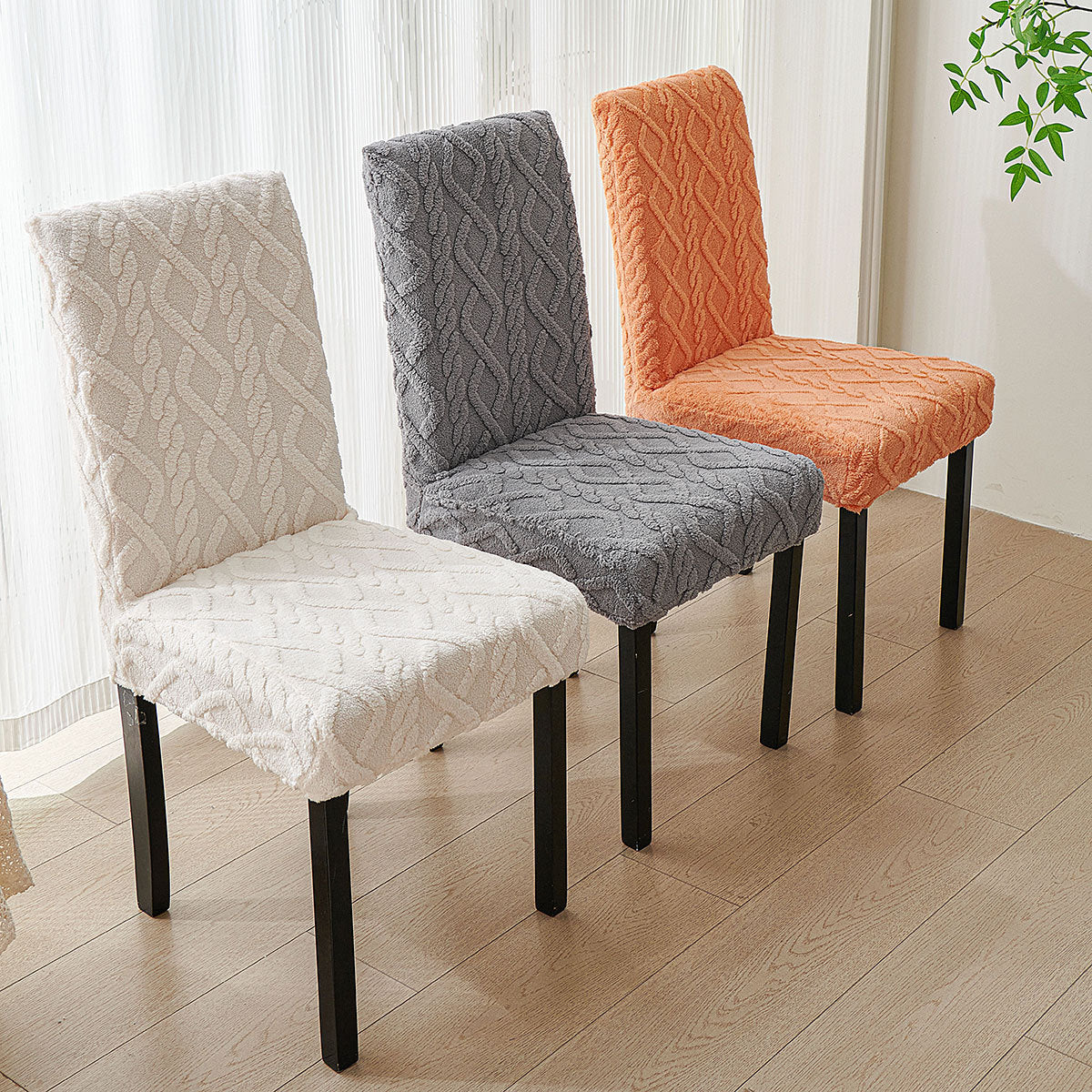 Revamp Your Dining Space with Geometric Stretch Chair Covers