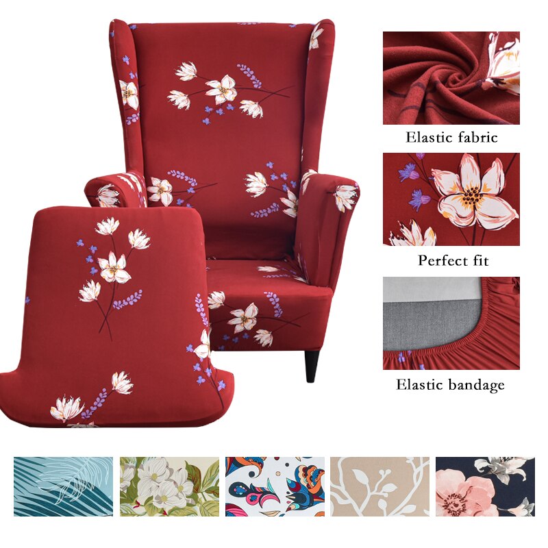 Printed Flower Feather Leaf Chair Covers: Enhance Your Home Decor with Style and Elegance