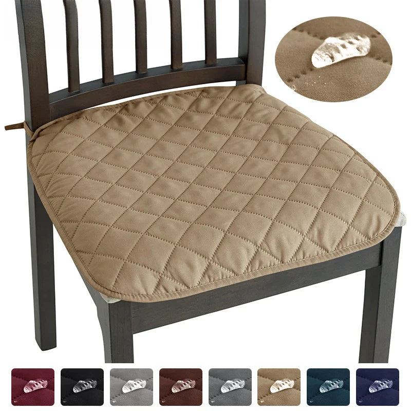 Protect Your Chairs with Waterproof Checkered Fabric Chair Seat Covers