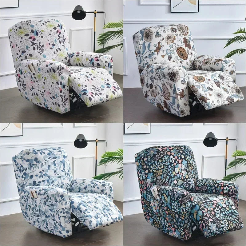 Pastoral Style Spandex Recliner Sofa Cover for Living Room Modern Sloping Massage Chair Covers