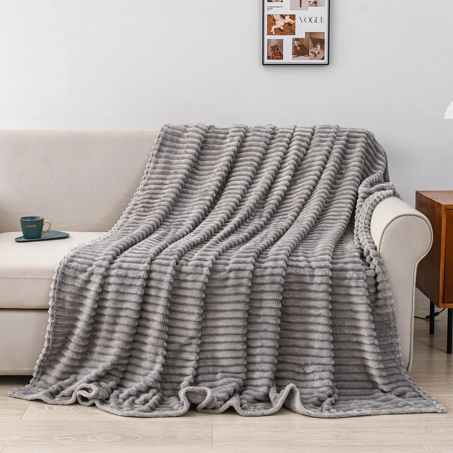 Throw Blankets for Couch Sofa Office Bed Camping Travel Multi-purpose Gift Blanket