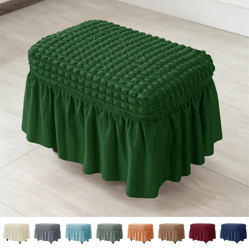 Discover the Stylish Seersucker Footstool Cover