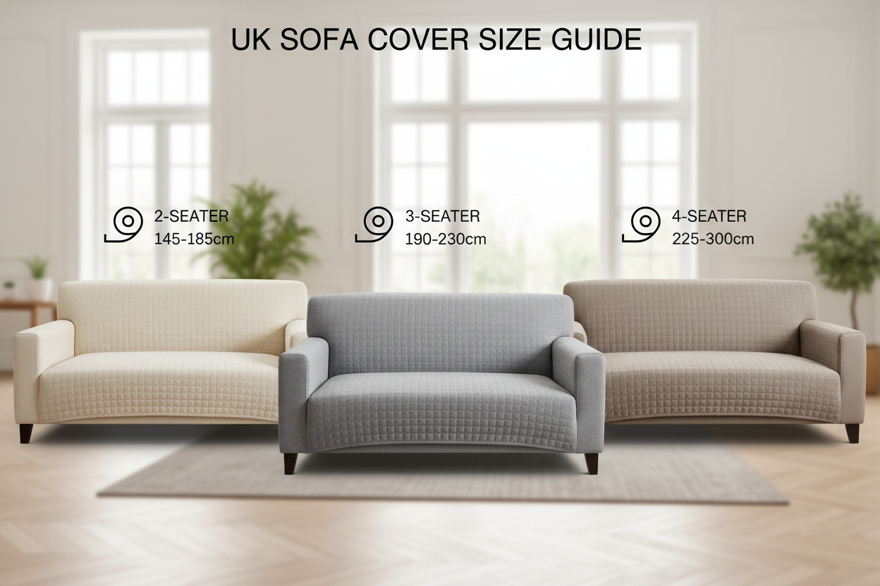 Sofa Cover Size Guide UK: What Size Cover Do You Need for a 2, 3 or 4 Seater?