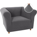 Stretch Chesterfield Chair Cover Couch Cover for Living Room Soft Non-Slip Slipcover Furniture Protector for Dogs Feature Thick Jacquard Fabric