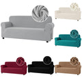 1/2/3/4 Seat Solid Color Sofa Cover Full Coverage Dustproof Universal Cover Jacquard Fabric L Shape Sofa Covers
