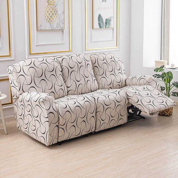 1/2/3 Seater Prints Recliner Chair Cover Spandex Stretch Floral Lazy Boy Armchair Cover Elastic Sofa Slipcovers for Living Room