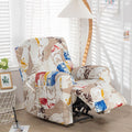 Printed Recliner Chair Cover Spandex Stretch Floral Lazy Boy Armchair Cover Elastic Recliner Sofa Slipcovers for Living Room