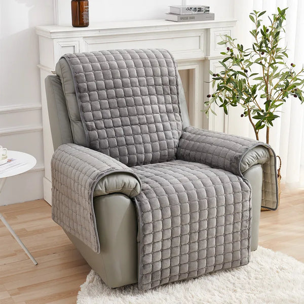 1/2/3 Seater Recliner Sofa Covers Flannel Armchair Case Plush Sofa Cover Non-Slip Relax Lazy Boy Chair Slipcovers Home Decor