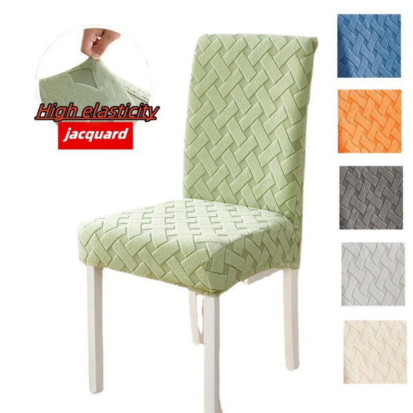 1/2/4/6Pcs Elastic Seat Chair Covers Jacquard Spandex Dining Chair Cover Living Room Dining Room Waterproof Elastic Seat Cover