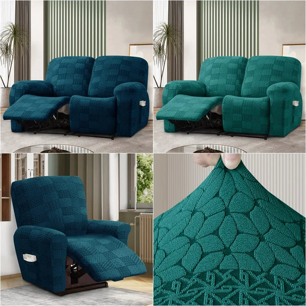 Elastic Recliner Sofa Covers 1 2 Seater Jacquard Sofa Slipcoves Stretch Spandex Lazy Boy Armchair Cover Furniture Protector Case