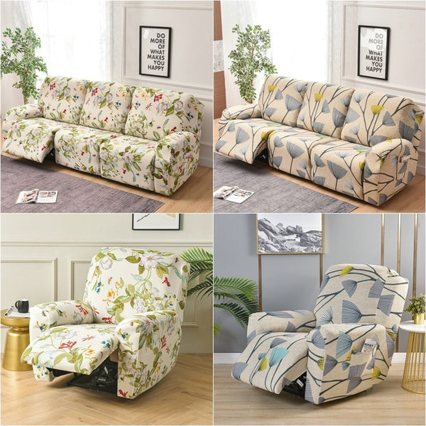 1 2 3 Seater Recliner Sofa Cover Stretch Lazy Boy Chair Cover Elastic Sofa Slipcovers for Living Room Armchair Furniture Covers