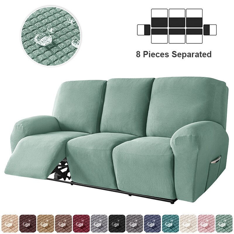 3 Seater Recliner Sofa Cover Waterproof Elastic Three Reclining Chair Cover Protector Lazy Boy Relax Armchair Cover