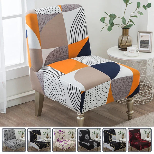 Armless Accent Chair Cover Single Sofa Stool Slipcover Accent Stretch Slipper Chair Covers Elastic Chair Protector Cover