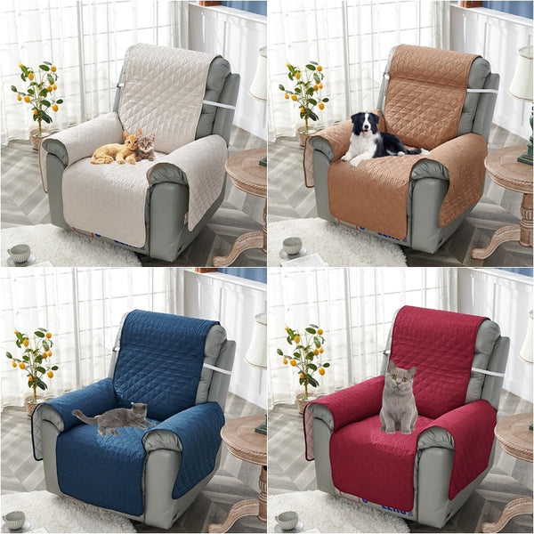 1 Seater Recliner Sofa Cover for Dogs Pets Kids Anti-Slip Couch Slipcovers Solid Color Single Armchair Sofa Furniture Protector