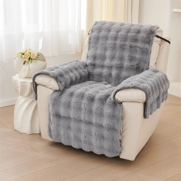 1 Seater Thick Plush Recliner Sofa Cover Anti-cat Scratch Single Armchair Cover Soft Warm Relax Lazy Boy Chair Slipcover