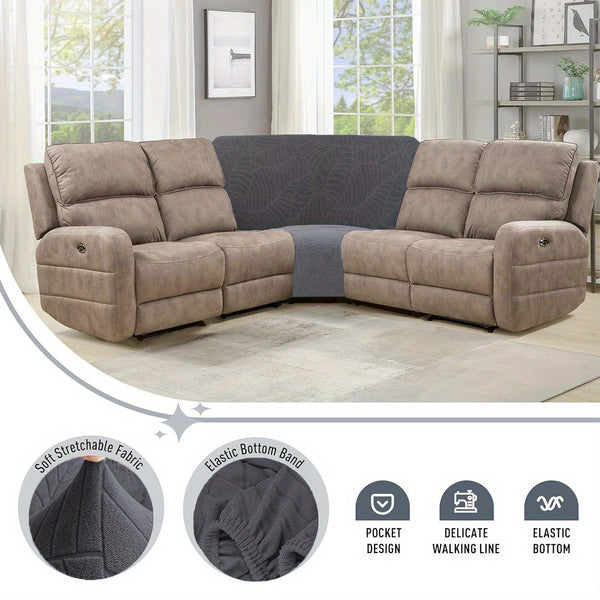 Stylish Leaf Pattern Waterproof L Shaped Sofa Slipcover Protects Your Corner Sofa from Stains and Spills Easy to Clean and Durable