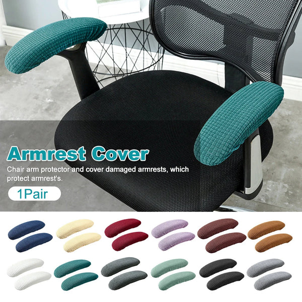 1Pair Office Chair Armrest Covers Removable Elastic Washable Waterproof Fabric Elastic Half Pack For Office Chair Armrest Cover