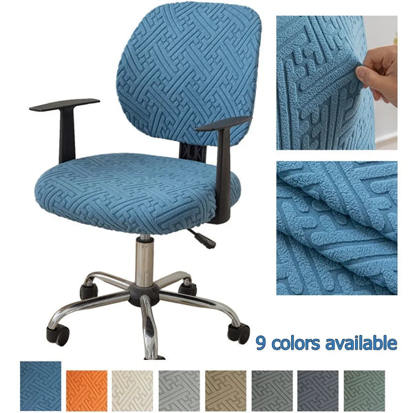 Office Chair Covers Elastic Spandex Computer Chair Slipcovers Jacquard Gaming Seat Covers for Study Room Home Hotel