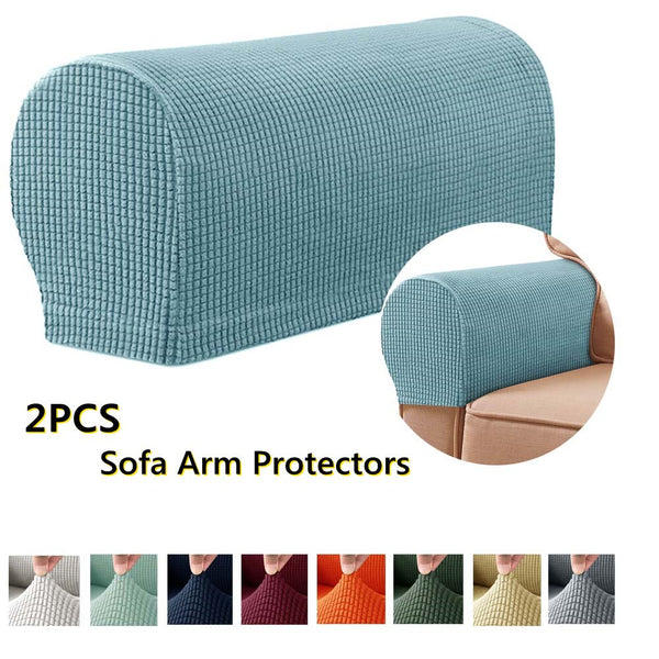 1 Pair Stretch Armrest Covers Set Chair Sofa Arm Protectors Armchair Covers Solid Couch Cover Removable Elastic Loveseat Sover
