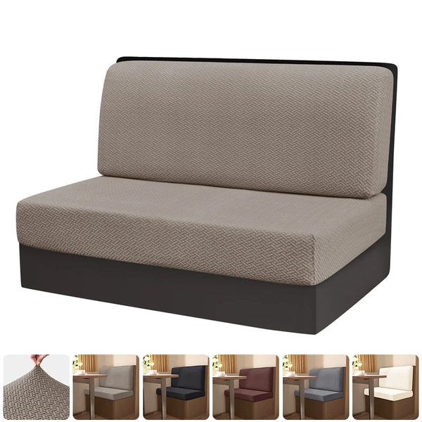 2pcs/set Jacquard RV Dinette Cushion Cover Stretch Armless Non-Slip Sofa Cover for Restaurant Cafe Internet Bar Hotel RV Decor