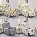 4 Pieces in 1 Split Recliner Sofa Covers Stretch Floral Print Spandex Lazy Boy Armchair Slipcovers Recliner Chair Cover