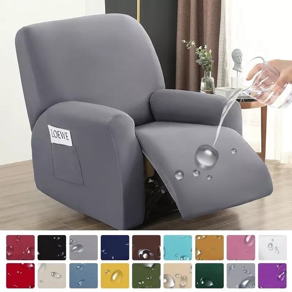 4 pieces Waterproof Recliner Sofa Cover for Living Room Elastic Reclining Chair Covers Protection Lazy Boy Relax Armchair Cover