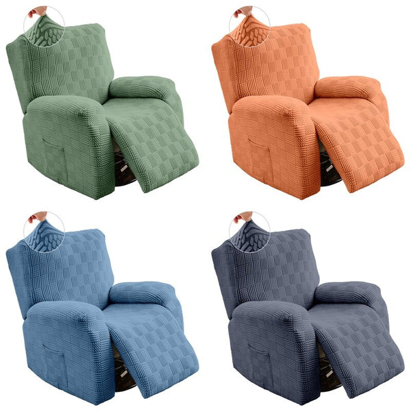 4Pcs Split Luxury Thicken Recliner Chair Cover Elastic Jacquard Single Sofa Covers Lazy Boy Chair Slipcovers Stretch Armchair Protector