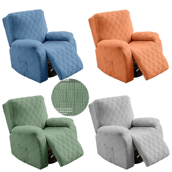 4Pcs in 1 Split Thicken Recliner Sofa Cover Elastic Jacquard Single Armchair Covers Lazy Boy Chair Slipcovers