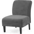 Armless Accent Chair Slipcovers Thick Velvet Slipper Accent Chair Covers Hotel Oversized Big Chairs Removable Furniture Protector
