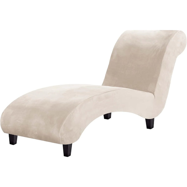 Luxury Velvet Chaise Lounge Cover Chaise Lounge Covers High Stretch Chaise Slipcover Lounge Chair Covers for Living Room