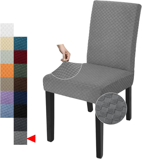2 Packs Latest Checkered Dining Chair Slipcover Parsons Chair Furniture Protector Stretch Chair Covers for Dining Room, Restaurant, Kitchen, Party