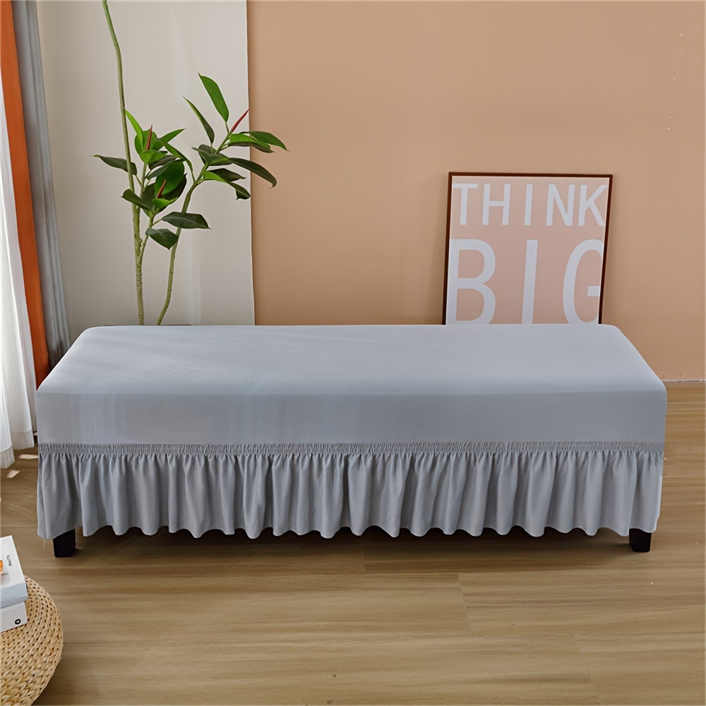 Stretch Bench Slipcover Skirt Bench Cover Bench Seat Cover Furniture Protector for Bedroom Living Room