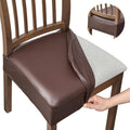 Waterproof Seat Covers for Dining Room Chairs Pu Leather Chair Seat Dining Chair Cover Removable Washable Chair Protctor Cover