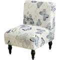 Armless Chair Slipcover Removable Armless Accent Chairs Covers Washable Printed Armless Chair for Living Dining Room Hotel