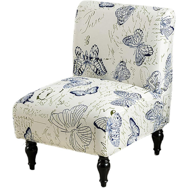 Armless Chair Slipcover Removable Armless Accent Chairs Covers Washable Printed Armless Chair for Living Dining Room Hotel
