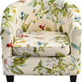 2 Piece Club Chair Slipcover Printed Tub Chair Slipcover Armchair Covers Soft Printed Round Barrel Chair Covers Couch Covers