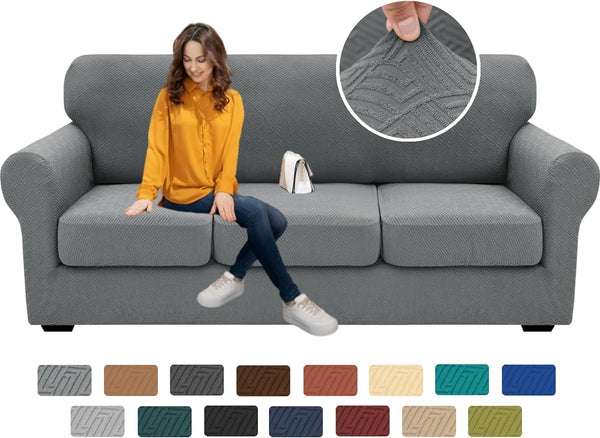 2024 Newest Sofa Couch Covers Super Stretch Thick Soft Sofa Cover Anti Slip Sofa Slipcover Dogs Cats Furniture Protector