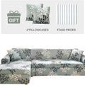 2pcs Sectional Couch Covers Corner Sofa Cover Printed L-Shaped Sofa Covers Stretch Couch Sectional Sofa Slipcovers