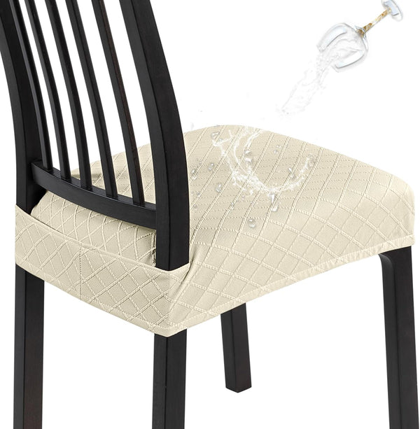 Waterproof Dining Chair Seat Covers Washable Stretch Seat Covers for Dining Chairs Rear-Covered Dining Room Seat Cover Protector
