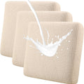 Waterproof Couch Cushion Covers Stretch Replacement Sofa Seat Cushion Covers Solid Chair Cushion Slipcovers Washable Suitable