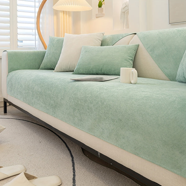 Non-slip Furniture Protector Green Throws For Sofas Slipcover Pet Friendly Couch Cover Sofa Sofa Blanket