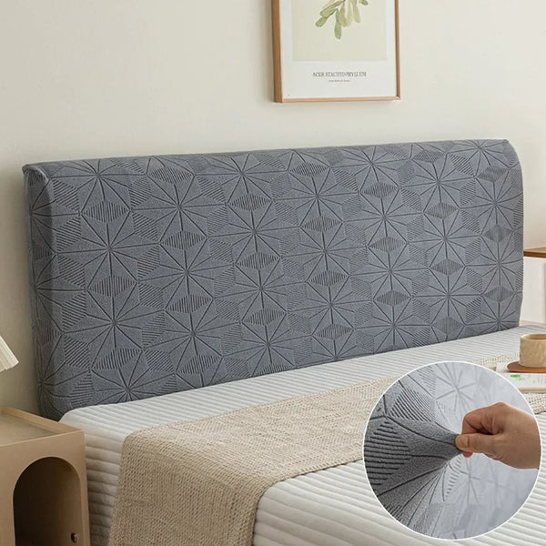 All-inclusive Super Soft Smooth Quilted Bed Headboard Cover Polyester Fiber Headboard Cover Solid Color Bed Back Dust Protector Cover