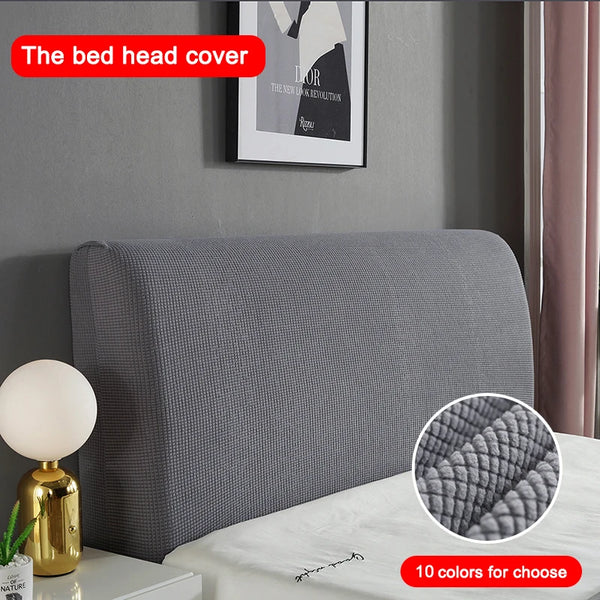 Anti Slip Corn Jacquard Bed Headboard Cover Stretch Elastic Bed Head Back Cover Soft Removable Head Dust Cover For Bedroon Beds