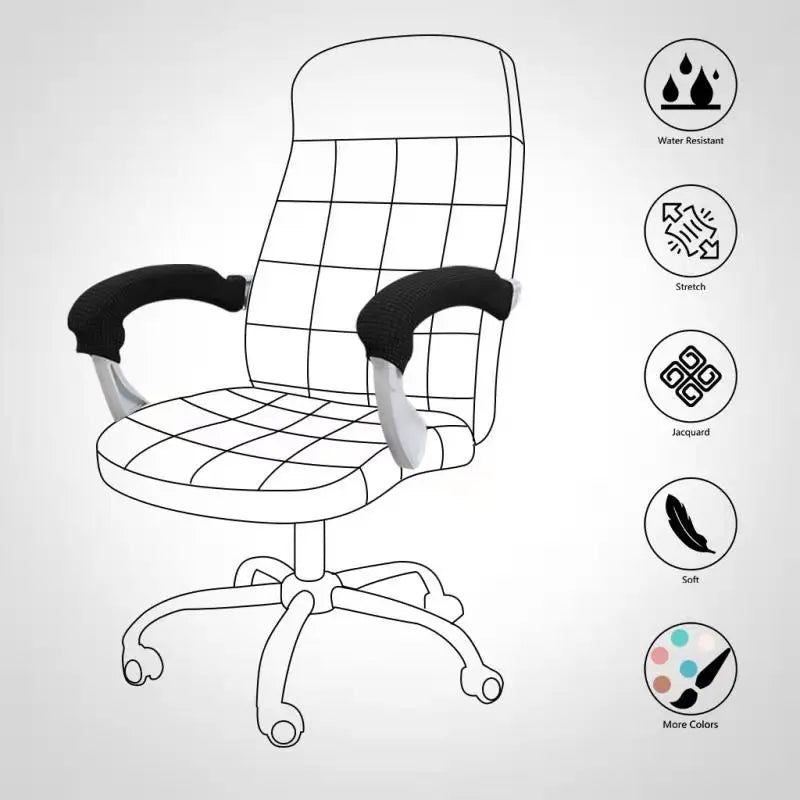 Chair Armrest Covers For Chairs 2 Pieces Set Water Resistant Armrest Slip Cover with Zipper Armrest Cover for Silla Gamer